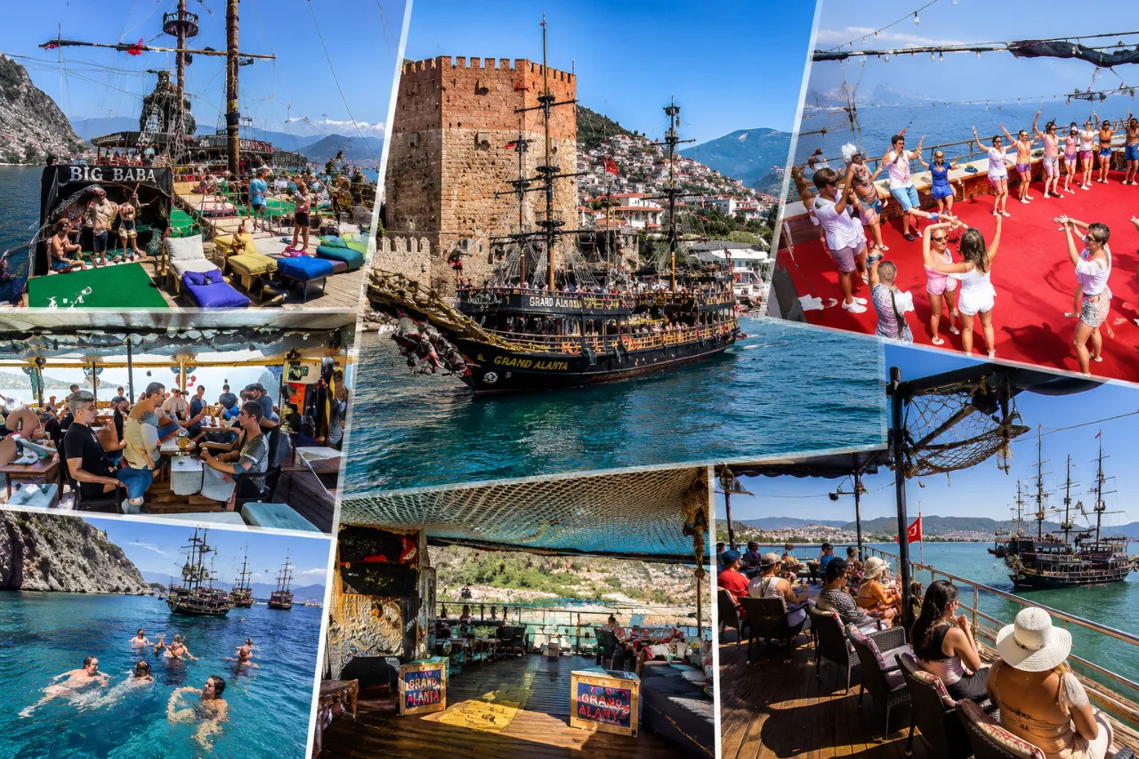 Alanya Pirate Boat Trip (Premium) from Side