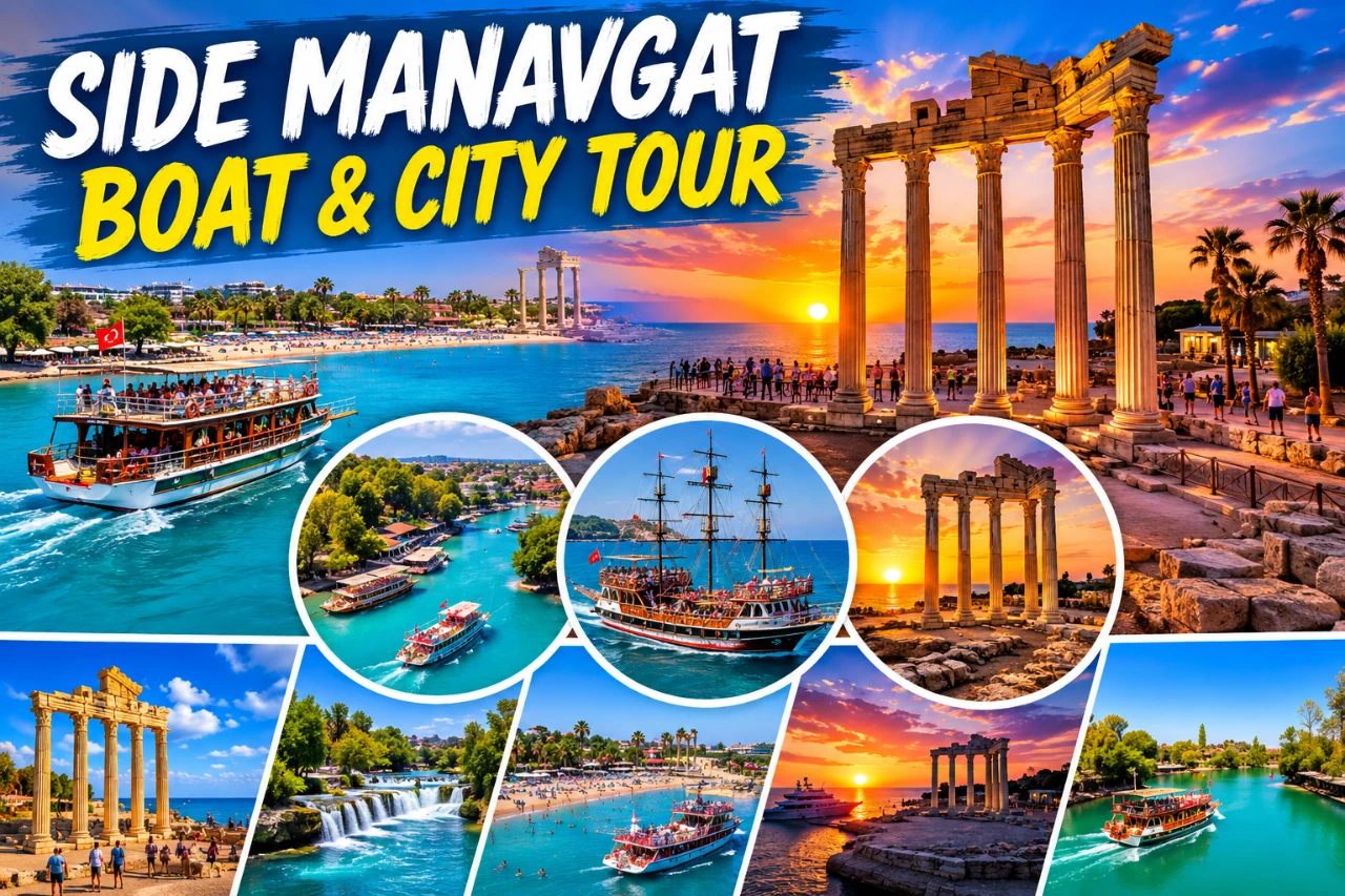 Side Ancient City & Manavgat Mosque & Hidden Paradise Waterfall Tour - Image 1